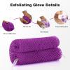 2 Pack Authentic African Net Sponge with Handles, Mesh Body Scrubber, Exfoliating Sponge for Gentle Cleansing & Back, Durable, Portable Bath Sponge (Purple and Red) view 3