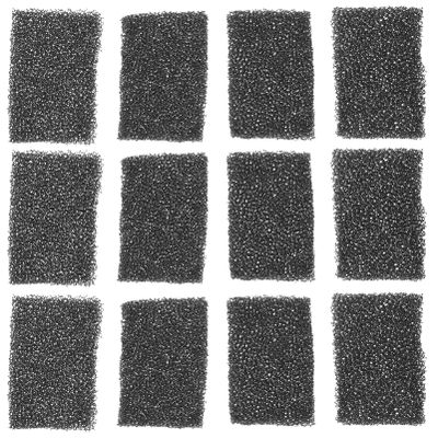 16Pcs Special Effect Makeup Sponge - Black PU Sponges for Realistic Scars & Wounds - 2.36 x 1.57 x 0.39 Inch - for Halloween & Cosplay