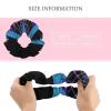 Women's Big Glossy Scrunchie Thick Hair Ties Ponytail Holders Jumbo Scrunchies Owl Rainbow Dream Catcher view 2