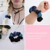 Women's Big Glossy Scrunchie Thick Hair Ties Ponytail Holders Jumbo Scrunchies Owl Rainbow Dream Catcher view 4