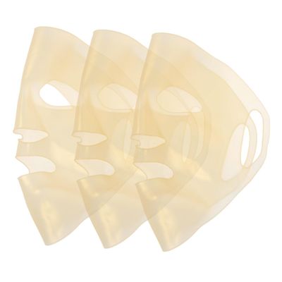 3Pcs Reusable Silicone Face Mask Covers Skincare Facial Covers for Moisture Retention Comfortable Fit Lightweight and Portable Beauty Accessories for