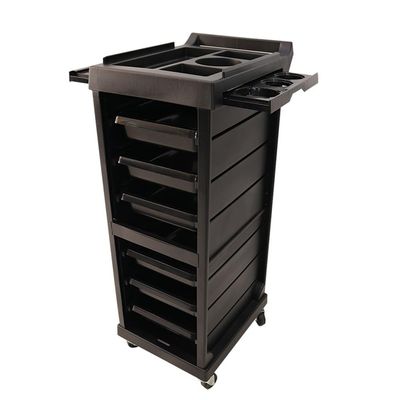 Barber Shop Salon Cart with Lock, 6-Layer Multi-Function Salon Trolley Cart with Wheels, Beauty Tool Organizer for Hair Stylists, Rolling Salon Station Storage Cabinet(B)