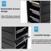 Barber Shop Salon Cart with Lock, 6-Layer Multi-Function Salon Trolley Cart with Wheels, Beauty Tool Organizer for Hair Stylists, Rolling Salon Station Storage Cabinet(B) view 4