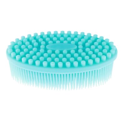 2Pcs Silicone Bathing Massage Scrubbers Blue Pink Cleaning Shower Brushes for Design for All Ages Portable Durable Silicone for Home Travel