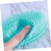2Pcs Silicone Bathing Massage Scrubbers Blue Pink Cleaning Shower Brushes for Design for All Ages Portable Durable Silicone for Home Travel view 3
