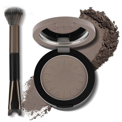 Cool Toned Contour Palette with 2 IN 1 Nose Contouring Brush & Mirror, Delicate TextureMulti-Purposes & BuildableLong Lasting, Grey Contour Powder Suitable for Cool Toned Fair Skin