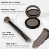 Cool Toned Contour Palette with 2 IN 1 Nose Contouring Brush & Mirror, Delicate TextureMulti-Purposes & BuildableLong Lasting, Grey Contour Powder Suitable for Cool Toned Fair Skin view 3