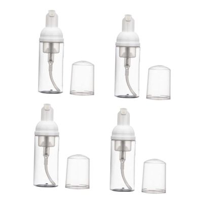SAFIGLE Mousse Foaming Bottle Set of 4 Small Travel-Friendly Containers for Bath Home Use Refillable Mousse Bubble Bottles Easy Dispensing
