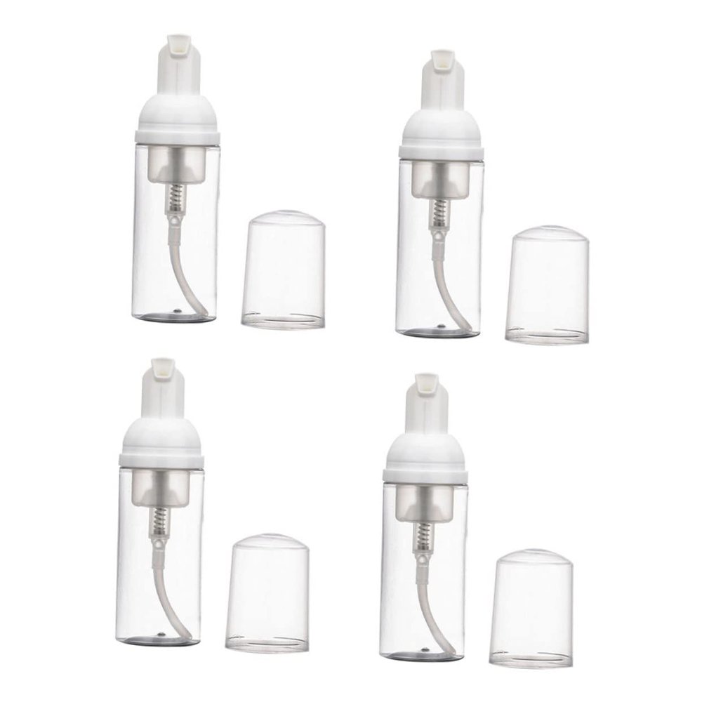 SAFIGLE Mousse Foaming Bottle Set of 4 Small Travel-Friendly Containers for Bath Home Use Refillable Mousse Bubble Bottles Easy Dispensing