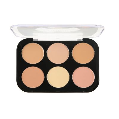 Corlo Cream Contour Palette, 6 Colors Concealer Correct Full Coverage Foundation Palette for Dark Circles Makeup (Light)