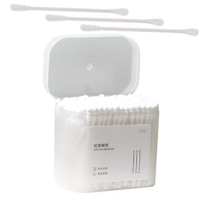 VINTORKY Single Use Cotton Swabs for Ear Cleaning Portable Ear Cleaning Swabs for Daily and Cosmetic Use for Home and Travel