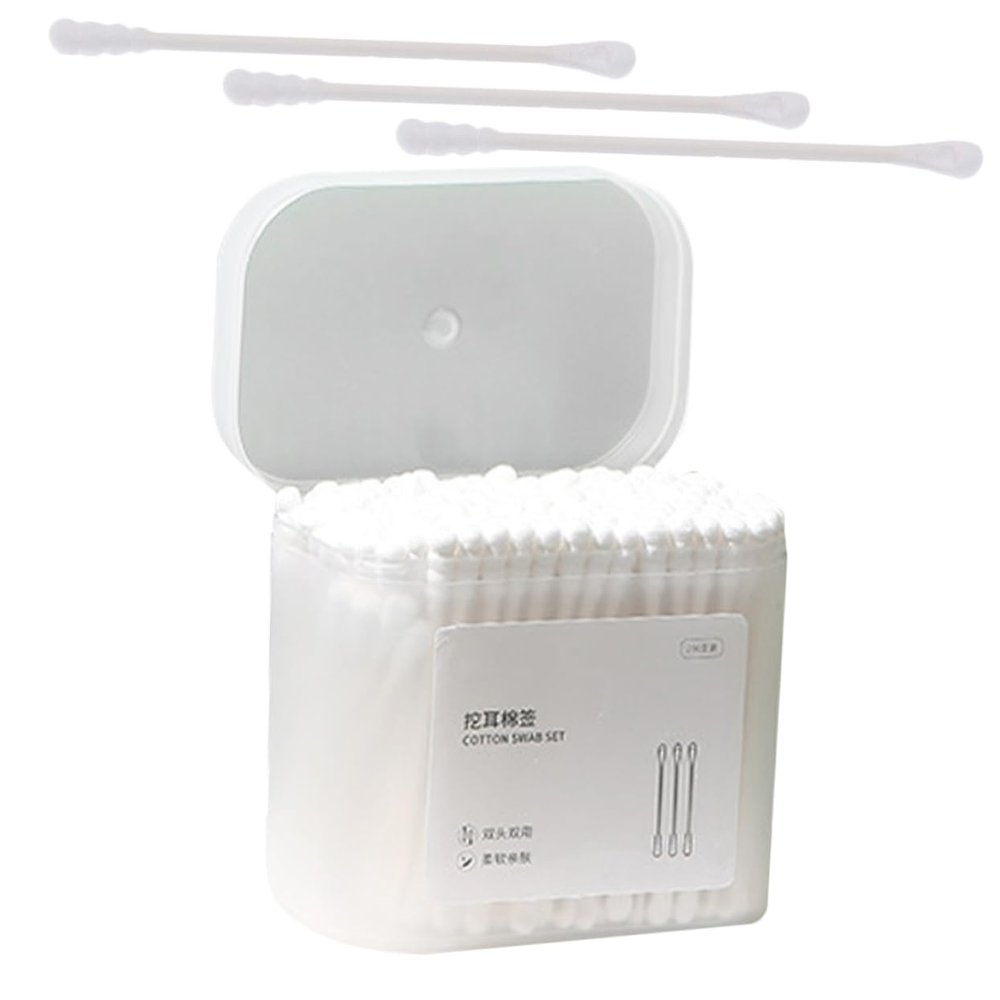 VINTORKY Single Use Cotton Swabs for Ear Cleaning Portable Ear Cleaning Swabs for Daily and Cosmetic Use for Home and Travel