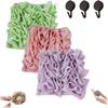 2 in 1 Loofah - Loofah Washcloth for Bar Soap, Exfoliation Soap Bar Loofahs for Body Wash & Smooth Skin (Green+Purple+Pink) view 1