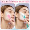 4 Pack Silicone Face Brush Face Masks Skincare Brush Silicone Manual Facial Cleansing Brushes Soft Facial Brushes for Women and Men view 4