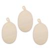 3 Pcs Loofah Bath Towels Exfoliating Back Scrubber for Deep Clean Gentle Skin for Family Use Beige Color for Shower and Bath view 1