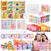 137 PCS Spa Party Supplies For Girls, Include Face Mask, Bath Bombs, Hand Cream, Eye Mask, Lip Mask, Lipstick, Hairband, Natural & Relaxing Sleepover Spa Gift Kit For 12 People, Gentle Moisturizing view 1