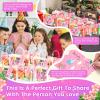137 PCS Spa Party Supplies For Girls, Include Face Mask, Bath Bombs, Hand Cream, Eye Mask, Lip Mask, Lipstick, Hairband, Natural & Relaxing Sleepover Spa Gift Kit For 12 People, Gentle Moisturizing view 4