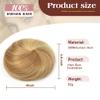 isheeny Human Hair Buns Extension for Women, Drawstring Bun Updo Donut Chignon, Real Hair Fake Ballet Bun, Messy Bun HairPiece for Effortless Style (Honey Golden Highlights) view 2
