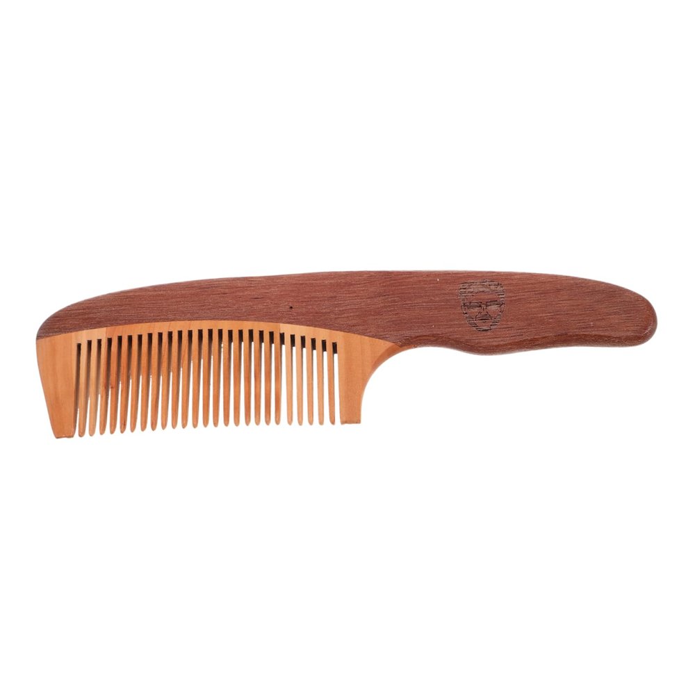 Beaupretty Beard Brush Comb Set Wide Tooth Pocket Beard Comb for Men Anti-Static Wooden Brush for Grooming and Styling Facial Hair