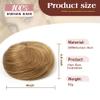 isheeny Human Hair Bun Extension for Women, Drawstring Bun Updo Donut Chignon, Real Hair Fake Ballet Bun for White Women & Girls Messy Bun Hair Piece for Effortless Style (Light Brown) view 2