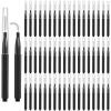 40Pcs Micro Eyebrow Brush with Cap, Brow Lamination Brush Spoolies for Eyelash & Brow, Lash Filler & Lift Tool, Tint Brushes for Brows and Lashes, Eyelash Extensions Comb view 1