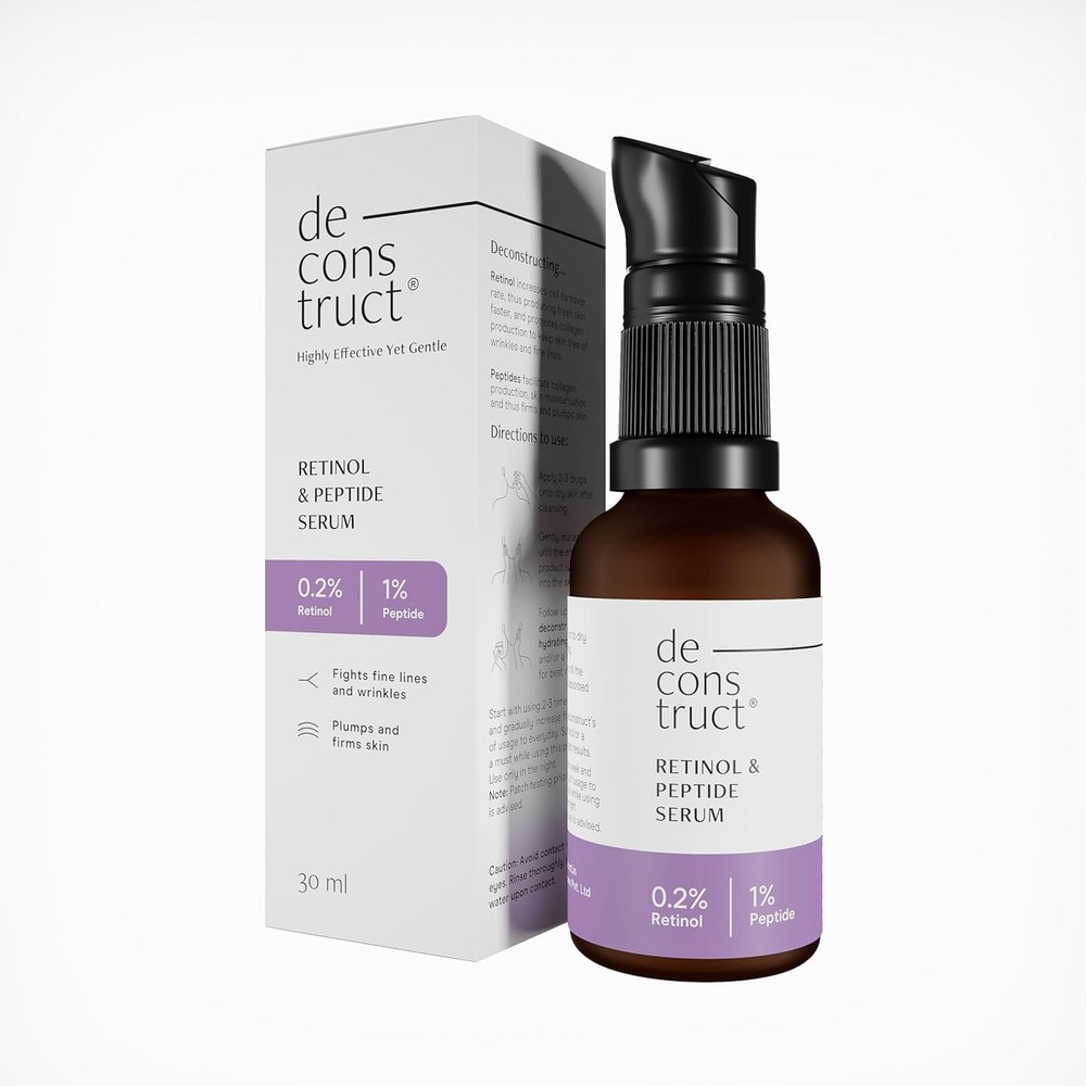 0.2% Retinol Face Serumm With 1% Peptide | Anti Aging, Night Face Serumm To Reduce Fine Lines & Wrinkles | For Men & Women | Beginner Friendly | 30 Ml