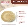 Bun Hair Extensions For Woman, Small Drawstring Updo Donut Chignon, Real Hair Fake Ballet Bun for White Women & Girls Blonde Messy Bun Hair Piece for Effortless Style view 2