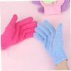 COLLBATH 10Pcs Exfoliating Shower Gloves Five Finger Body Scrubbing Mitts for Deep Cleansing and Back Massage Random Colors for Reviving Dull Skin and Areas view 4