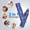 Electric Razor for Men: Manscape Body Trimmer for Mens Gifts, Electric shavers, IPX7 Waterproof, USB-Rechargeable,Replaceable Blade, Blue view 2
