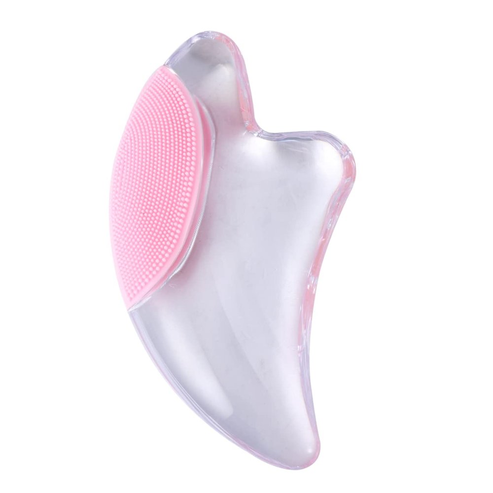 Beaupretty 1Pc Pink Crystal Gua Plate Transparent Scraping Tool for Facial Massage Skincare Premium Facial for Refreshing Gua Therapy Lotion Application