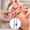 WOONEKY Stainless Steel Eyebrow Tweezers 4-Piece Precision Makeup Grooming Kit for Women Precision Tip for Eyebrow Shaping and Facial Hair Removal view 3