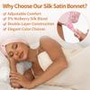 Adjustable Silk Satin Hair Bonnet for Sleeping with 5% Mulberry Silk  Double Layer Hair Cap for Women & Men, Extra Smooth Night Cap for Curly, Braided, Natural Hair  Silk Shower Cap (Pink) view 2