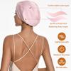 Adjustable Silk Satin Hair Bonnet for Sleeping with 5% Mulberry Silk  Double Layer Hair Cap for Women & Men, Extra Smooth Night Cap for Curly, Braided, Natural Hair  Silk Shower Cap (Pink) view 3