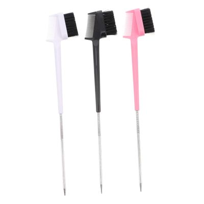 BATHVEVE 3Pcs Eyebrow Brush and Eyelash Comb Double Headed Grooming Tools for Brows and Lashes Portable Mixed Color Brushes for Salon and Travel Use