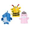 PLAFOPE 3pcs Cartoon Exfoliating Bath Gloves for Kids Cute Dual-Use Shower Mitts Body Scrubber and Back Scrubber Soft and Fun Bathing Accessory view 1