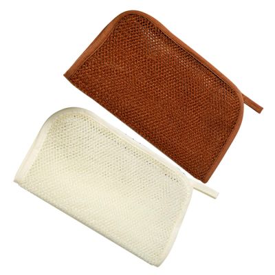 Beaupretty Double-Sided Exfoliating Back Scrubber 2pcs Nylon Shower Bath Towel for Body Cleansing and Exfoliation Suitable for Skin Types for Home Use Random Color