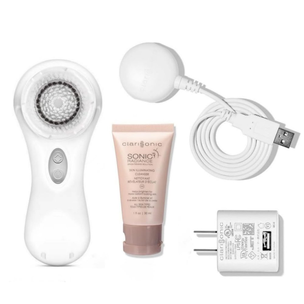 Clarisonic Mia 2 Sonic Facial Cleansing Brush System with Sensitive Brush Head (White)