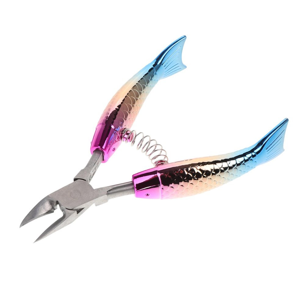 Beaupretty Stainless Steel Fish Tail Nail Clippers Cuticle Scissors 1-Piece Professional Nail Care Tool for Manicure and Pedicure for Dead Skin Removal and Ingrown Toenails