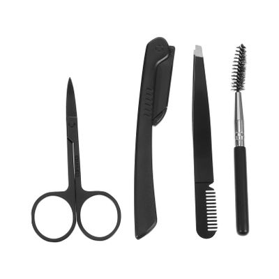 VICASKY 1Set Eyebrow Shaping Kit with Tweezers Scissors Razor Durable Grooming Tools for Precise Eyebrow Trimming and Shaping Ergonomic Design for Easy Use