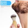 Beaupretty 1Set Men Beard Brush with Shaving Bowl Rack Portable Facial Cleaning Brush for Home Salon Use Space Saving Design for Travel and Business Trips view 2