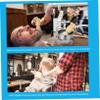 Beaupretty 1Set Men Beard Brush with Shaving Bowl Rack Portable Facial Cleaning Brush for Home Salon Use Space Saving Design for Travel and Business Trips view 3