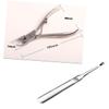 NOLITOY 2Pcs Stainless Steel Nail Clippers Cuticle Nipper Pusher for Manicure Pedicure Durable Resistant Cuticle Cutter for Fingernails Toenails view 4