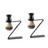 Beaupretty Men's Z-Shaped Shaving Brush Stand Dual Color Options Sturdy Razor Holder for Bathroom for Barbers and Home Use view 3