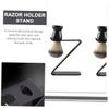 Beaupretty Men's Z-Shaped Shaving Brush Stand Dual Color Options Sturdy Razor Holder for Bathroom for Barbers and Home Use view 4