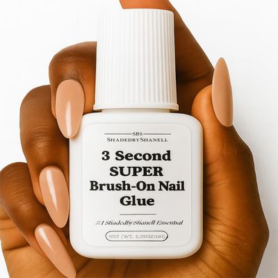 15g SBS 3 Second Super Brush-On Nail Glue | Strong Nail Glue for Press On Nails, Acrylic Nails, Nail Tips & Nail Art | Fast Drying, Long Lasting, Mess-Free, Beginner Friendly |