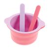 OFFIGAM 4pcs Hair Wax Warmer Silicone Wax Warmer Liner with Spatulas for Hair Removal Foldable Non Stick Easy to Use Pink Purple view 1