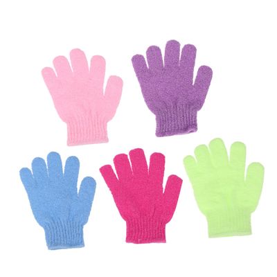 HEATSHAKING 10Pcs Exfoliating Shower Gloves Random Color Five Finger Bathing Towels for Body Scrubbing Back Massage and Dead Skin Removal Multi Purpose Wash Towels for All Skin Types