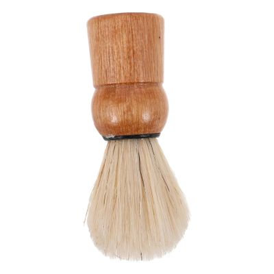 TOVINANNA Retro Beard Shaving Brush with Wooden Handle Natural Boar Bristle Travel-Friendly Grooming Tool for Shaving Cream and Soap for Men