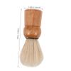 TOVINANNA Retro Beard Shaving Brush with Wooden Handle Natural Boar Bristle Travel-Friendly Grooming Tool for Shaving Cream and Soap for Men view 2
