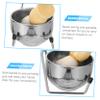 FOYTOKI 3-Piece Stainless Steel Shaving Bowl Rack Set for Men Beard Brush Storage Stand Facial Cleaning Appliance Shaving Brush Holder view 2